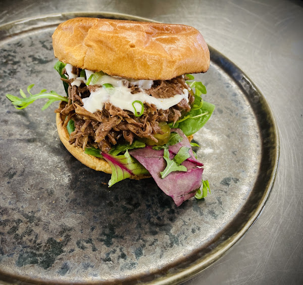 Smashburgare med pulled beef