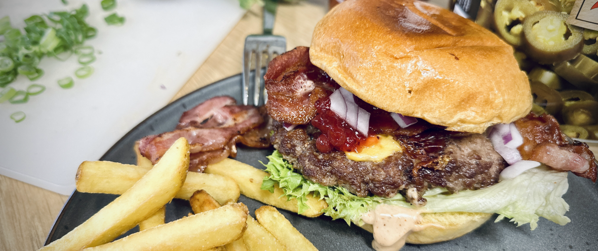 Sweet Bacon – smashburgare med glaserad bacon